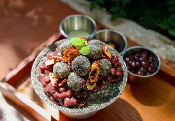 Honeymoon House's black sesame patbingsu